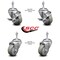 Service Caster 3 Inch Gray Polyurethane Wheel Swivel 3/8 Inch Threaded Stem Caster Brakes, 2PK SCC-TS20S314-PPUB-TLB-381615-2-S-2 - alternate 5